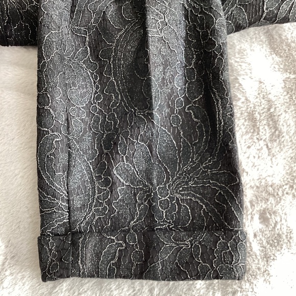 NWT Cream pants European size 42, size 16 black with silver detail - Picture 6 of 10